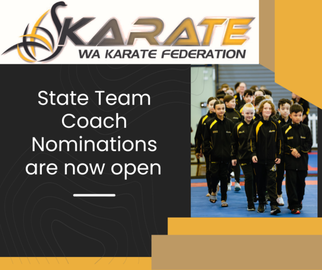 State Team Coach Nominations are now open